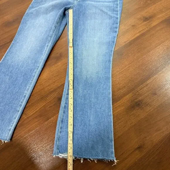 Paige NEW Claudine Ankle Flare Darling Jeans Casual Boho Minimalist Sz 31 Petite - Picture 8 of 9